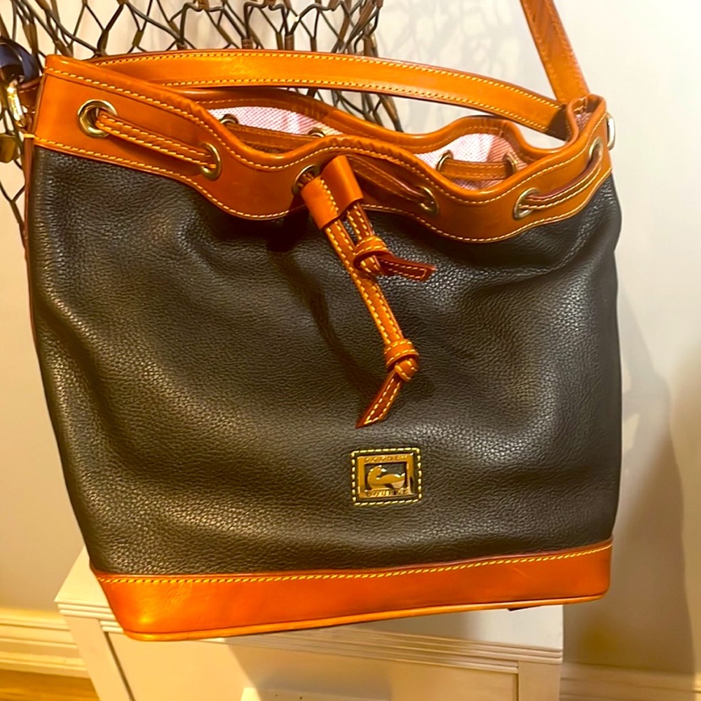 NWT Dooney & Burke Drawstring Bucket Bag